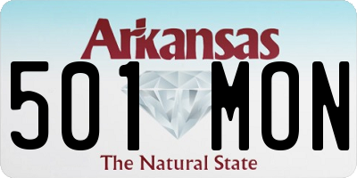 AR license plate 501MON