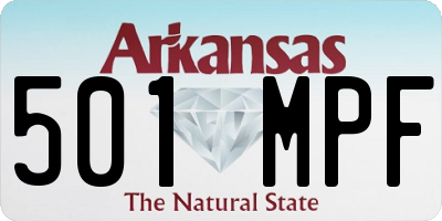 AR license plate 501MPF