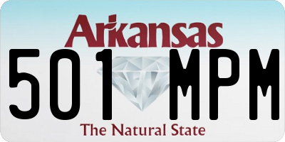 AR license plate 501MPM