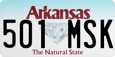 AR license plate 501MSK