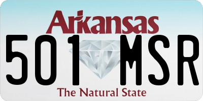 AR license plate 501MSR
