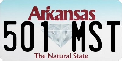 AR license plate 501MST
