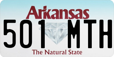 AR license plate 501MTH