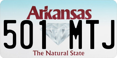 AR license plate 501MTJ
