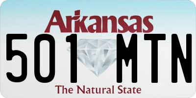 AR license plate 501MTN