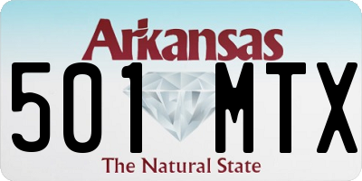 AR license plate 501MTX