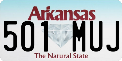 AR license plate 501MUJ