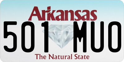 AR license plate 501MUO