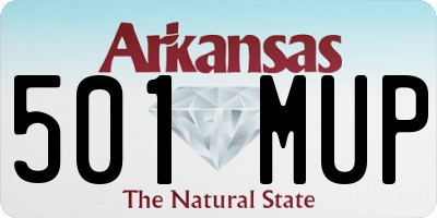 AR license plate 501MUP