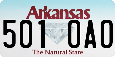 AR license plate 501OAO