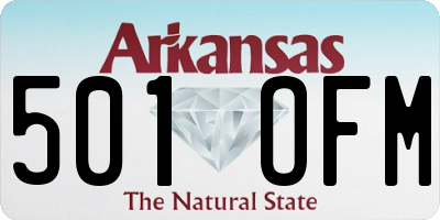 AR license plate 501OFM