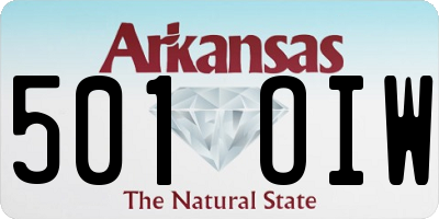 AR license plate 501OIW