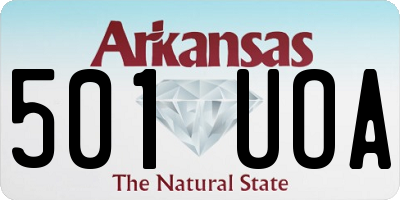 AR license plate 501UOA