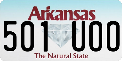 AR license plate 501UOO
