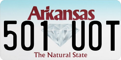 AR license plate 501UOT