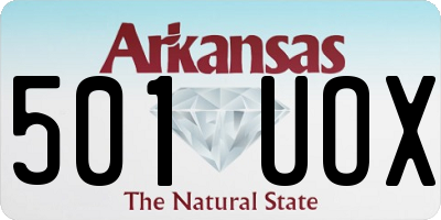 AR license plate 501UOX