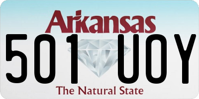 AR license plate 501UOY