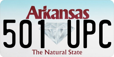 AR license plate 501UPC