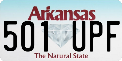 AR license plate 501UPF