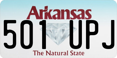 AR license plate 501UPJ