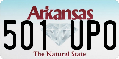AR license plate 501UPO
