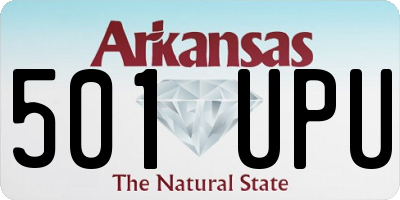 AR license plate 501UPU