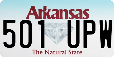 AR license plate 501UPW