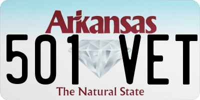 AR license plate 501VET