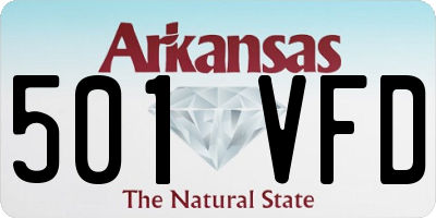 AR license plate 501VFD