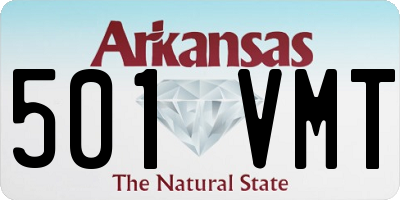 AR license plate 501VMT