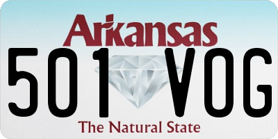 AR license plate 501VOG