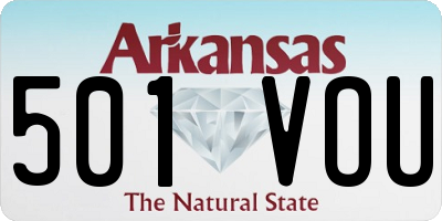 AR license plate 501VOU