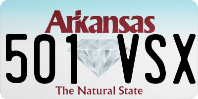 AR license plate 501VSX