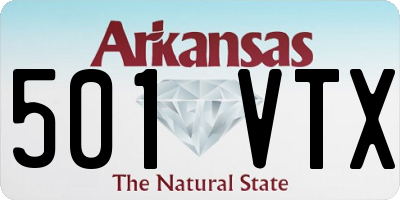 AR license plate 501VTX