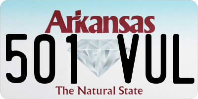 AR license plate 501VUL