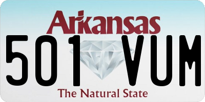 AR license plate 501VUM