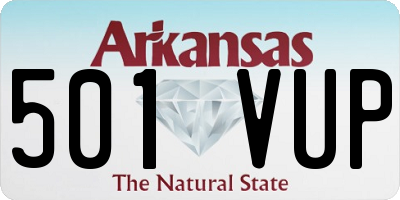 AR license plate 501VUP
