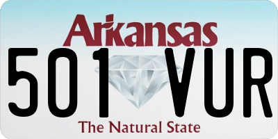 AR license plate 501VUR