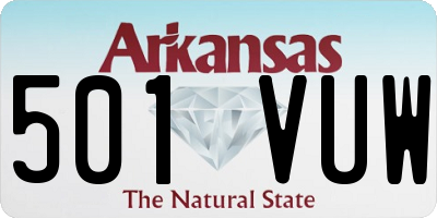 AR license plate 501VUW