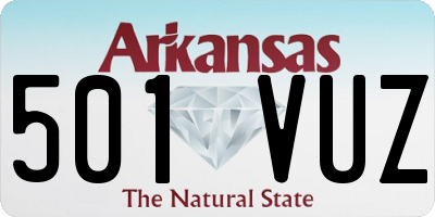 AR license plate 501VUZ