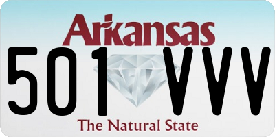 AR license plate 501VVV