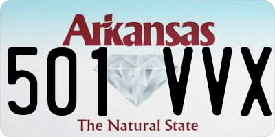 AR license plate 501VVX