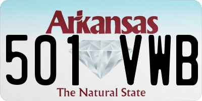 AR license plate 501VWB