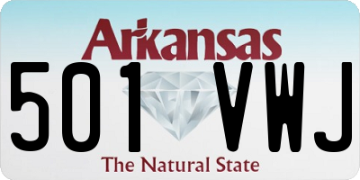 AR license plate 501VWJ