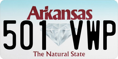 AR license plate 501VWP