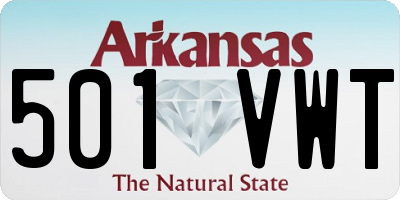AR license plate 501VWT
