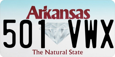 AR license plate 501VWX