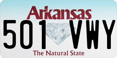 AR license plate 501VWY