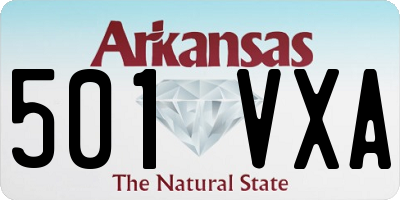 AR license plate 501VXA