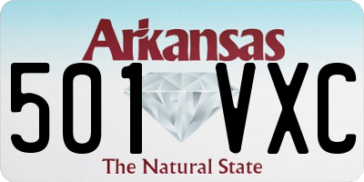 AR license plate 501VXC